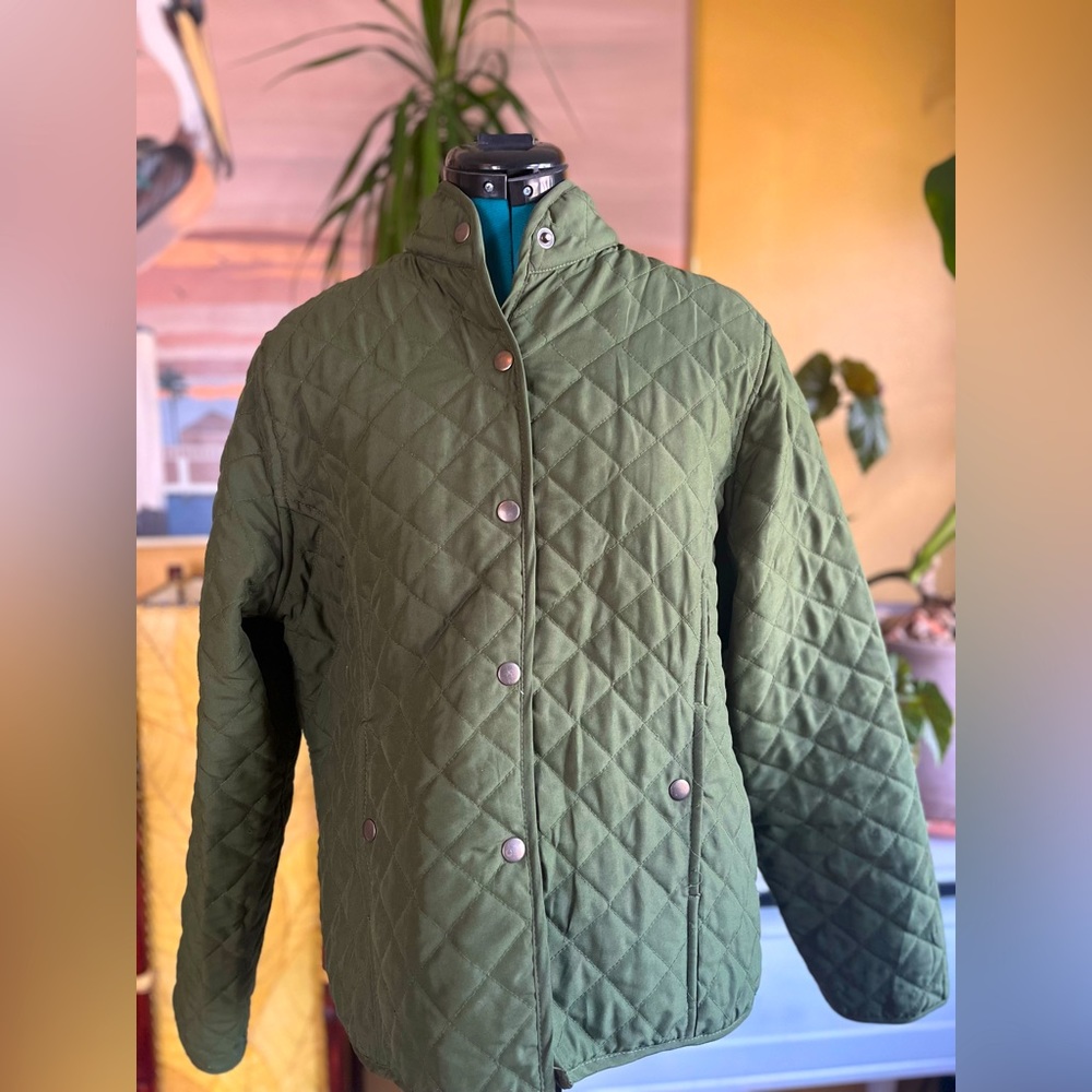 Green vintage Passports button up jacket